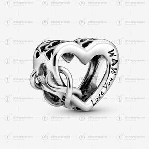 Pandora Heart and infinity sterling silver charm